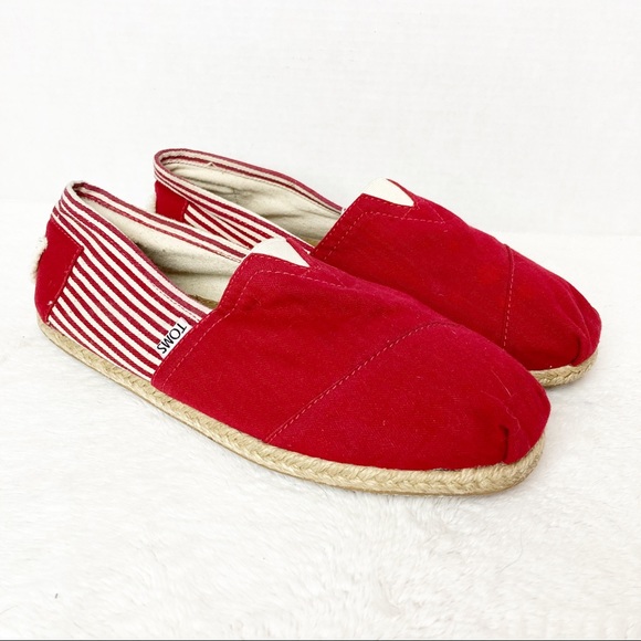 Toms Other - Toms University Red and white striped flats 11